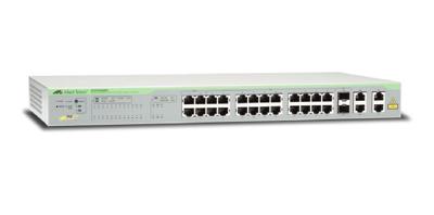 AT-FS750/28PS-50 Switch Layer 2 Fast Ethernet WebSmart - 24 x 10/100TX PoE+ | 2 x Combo Copper/SFP - 193W PoE budget - Internal PSU
