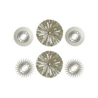 Set spiegels DKD Home Decor Voor aan de muur Polypropyleen Gouden Spiegel (2 pcs) (35 x 3.5 x 35 cm) - thumbnail