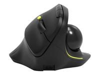 Draadloze muis - PORT Designs - 900719 TRACKBALL ERGO - Bluetooth & 2,4 GHz - Oplaadbaar - Zwart - thumbnail