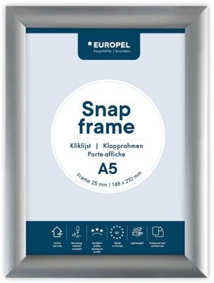 Europel clicklijst, lijst 25mm A5, zilverkleurig posterframe