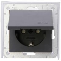 Kopp HK07 antraciet IP44 inbouw stopcontact RA deksel - 4623160 - thumbnail