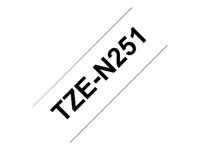 Brother TZe-N251 Labeltape ongelamineerd Tapekleur: Wit Tekstkleur: Zwart 24 mm 8 m - thumbnail