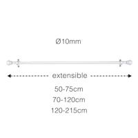 Vizierhouder Stor Planet Cintacor Bol 70-120 cm Metaal Wit - thumbnail
