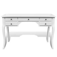 Bureau met gebogen poten en 5 lades Franse stijl - thumbnail