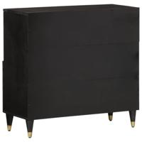 Bijzetkast 80x33x75 cm massief mangohout - thumbnail