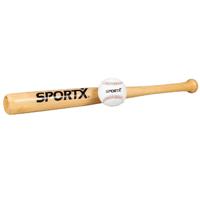 SportX honkbal knuppel met bal - thumbnail