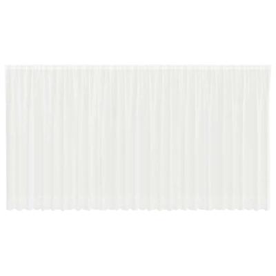 VidaXL Kantgordijn met gordijnen bloemen wit 200 x 750 cm polyester