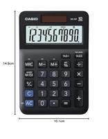 Casio MS-10F Bureaurekenmachine Zwart Aantal displayposities: 10 werkt op batterijen, werkt op zonne-energie (b x h x d) 101 x 148.5 x 27.6 mm - thumbnail