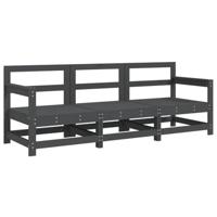 3-delige Loungeset massief grenenhout grijs - thumbnail