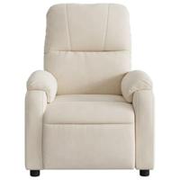 Fauteuil verstelbaar microvezelstof beige - thumbnail