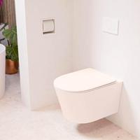MONDIAZ LAVIE hangend toilet single fire rimless diepspoel Rosee, Toiletzitting met quick-release & softclose Rosee - thumbnail