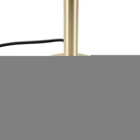 QAZQA Klassieke tafellamp messing met kap lichtgrijs 35 cm - Simplo - thumbnail