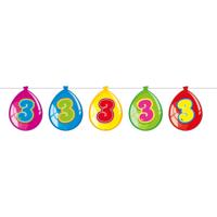 Vlaggenlijn ballonnen 3 jaar - thumbnail