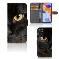 Xiaomi Redmi Note 11 Pro 5G/4G | Telefoonhoesje | Met pasjeshouder | Zwarte Kat - thumbnail