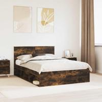 Bedframe Gerookt eiken 140 x 200 cm Massief grenenhout - thumbnail