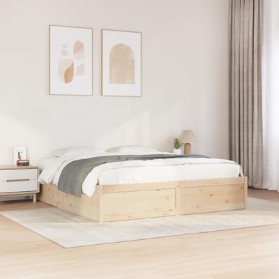 Bedframe zonder matras massief grenenhout 200x200 cm Bedframe zonder matras massief grenenhout 200x200 cm