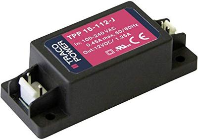 TracoPower TPP 15-112-J Schakelnetvoedingsmodule 12 V/DC 1.25 A 15 W