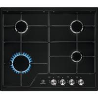 Electrolux EGS6424K kookplaat Zwart Ingebouwd 60 cm Gaskookplaat 4 zone(s) (7332543698561) - thumbnail
