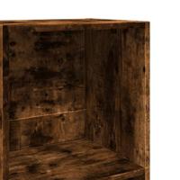 Boekenkast 40x30x189 cm bewerkt hout gerookt eikenkleurig - thumbnail