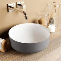 MONDIAZ COSS Waskom solid surface 36cm kleur DarkGrey / Talc - thumbnail