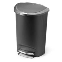 Simplehuman Afvalemmer Half Rond 50 liter (zwart) - thumbnail