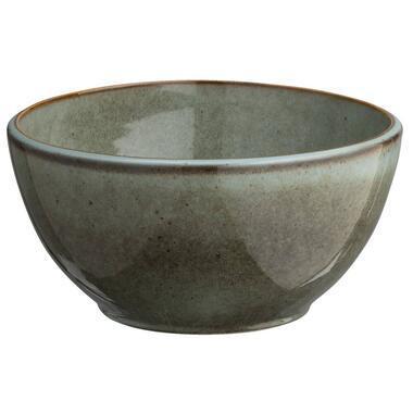 Saladeschaal Emma - groen/bruin - stoneware - Ø22,5 cm