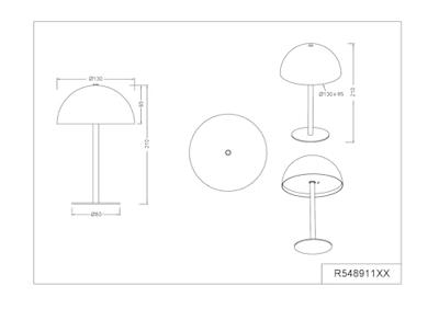 Trio TafellampMunoz zwart Ø 13cm - R54891132