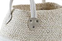 Mand DKD Home Decor 37 x 37 x 25 cm Natuurlijke Vezel - thumbnail