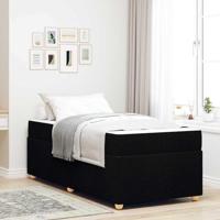 Bedframe met matras Anders Zwart 80 x 200 cm Stof - thumbnail