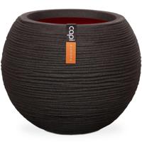 Capi bloempot nature rib bolvormig 62x48 cm zwart kblr271 - thumbnail