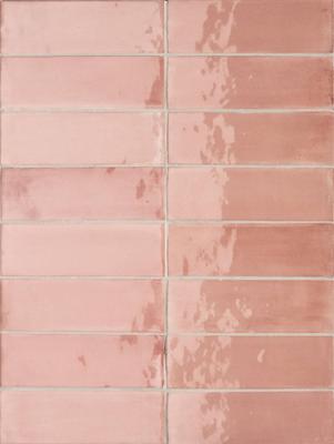 Wandtegel roze Sartoria Tbrick 16x5cm pink panther glans gerectificeerd
