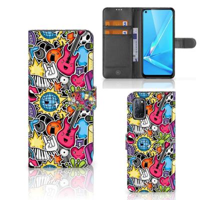 OPPO A72 | OPPO A52 | Wallet Case | met Pasjes | Punk Rock OPPO A72 | OPPO A52 | Wallet Case | met Pasjes | Punk Rock
