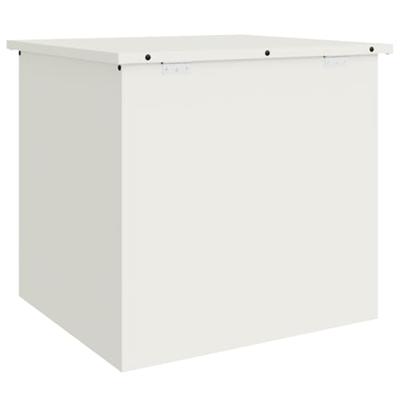 VidaXL Buitenopslagdoos wit 55 x 50,5 x 50 cm staal VidaXL Buitenopslagdoos wit 55 x 50,5 x 50 cm staal