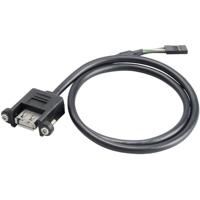 Akasa USB 2.0 kabel 4-polige pin headset, USB-A-bus 60,00 cm zwart schroefbaar, vergulde contacten, UL AK-CBUB06-60BK gecertificeerd - thumbnail