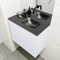 MONDIAZ OLAN 60cm toiletmeubel cale. LEX wastafel urban rechts geen kraangat - thumbnail