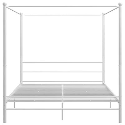 Hemelbedframe metaal wit 180x200 cm Hemelbedframe metaal wit 180x200 cm