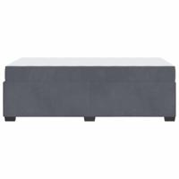 Bedframe met matras met matras Donkergrijs 90 x 200 cm Fluweel - thumbnail