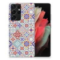 Samsung Galaxy S21 Ultra | TPU | Siliconen hoesje | Tiles Color - thumbnail