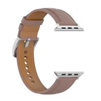 By Qubix - Luxe leren bandje - Oudroze - Compatible met Apple Watch 44mm / 45mm / 46mm / 49mm - Compatible Apple watch bandjes - thumbnail
