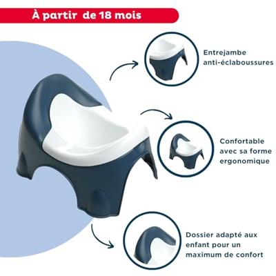 Pot - THERMOBABY - IDEO - Blauw - Met afneembare, ergonomische en robuuste kom