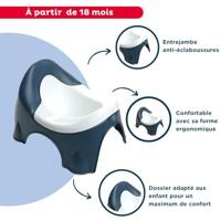 Pot - THERMOBABY - IDEO - Blauw - Met afneembare, ergonomische en robuuste kom - thumbnail