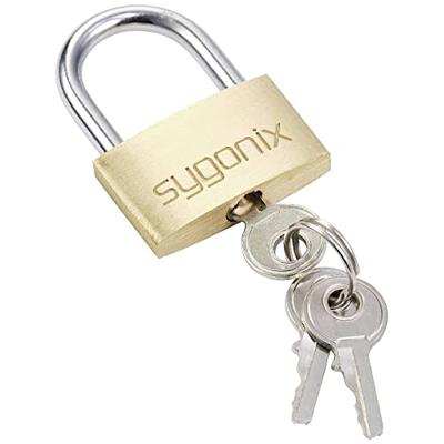 Sygonix SY-5045288 Hangslot 29.8 mm Deels gelijksluitend Goud-geel Sleutelslot Sygonix SY-5045288 Hangslot 29.8 mm Deels gelijksluitend Goud-geel Sleutelslot