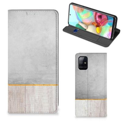 Samsung Galaxy A71 Book | Wallet Case | Wood Concrete