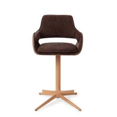 Jesper Home Barkruk 'Oketo' Draaibaar, kleur Chestnut Chase (zithoogte 65cm)