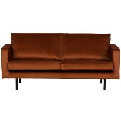WOOOD Bank 2,5-zits 'Rodeo' Velvet, kleur Roest