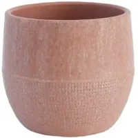HS Potterie Lugo bloempot keramiek 20x18cm roze - thumbnail