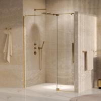 BRAUER Stellar nisdeur 2-delig draaiend helder glas 140x200 omkeerbaar incl. glascoating PVD goud geborsteld - thumbnail