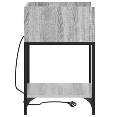 Nachtkastje 2 pcs Grijs Sonoma 40 x 40 x 61 cm Bewerkt hout