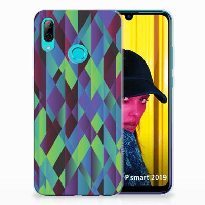 Huawei P Smart 2019 | TPU Hoesje | Abstract Green Blue