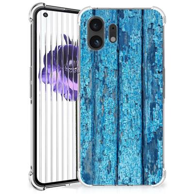 Nothing Phone (2) Stevig Telefoonhoesje Wood Blue Nothing Phone (2) Stevig Telefoonhoesje Wood Blue